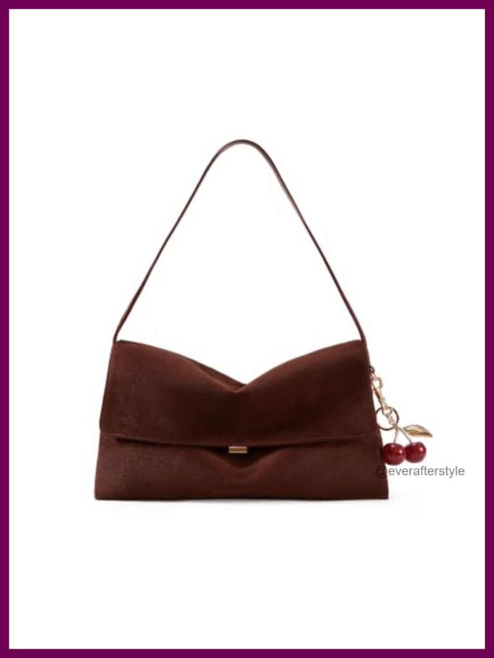 Faux Suede Flap Hobo Shoulder Bag Oversized Slouchy